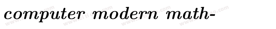 computer modern math字体转换